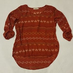 Elodie sheer blouse Sz S